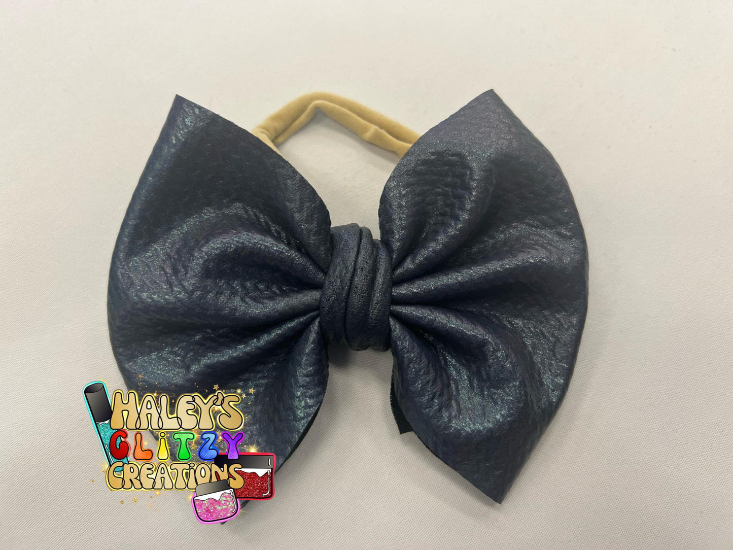 Black Metallic 5 Inch Bow