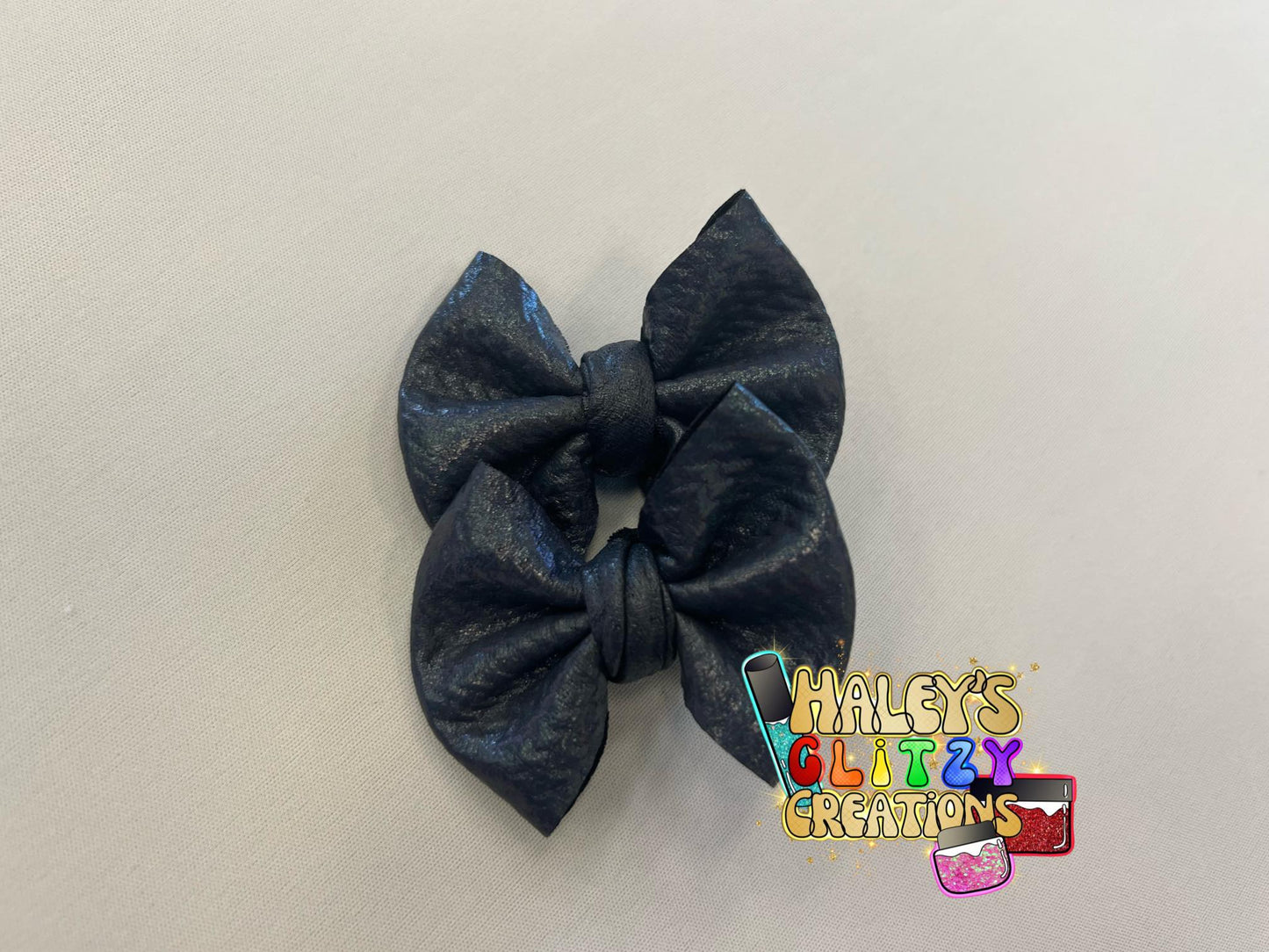 Black Metallic 2.5 Inch Bow