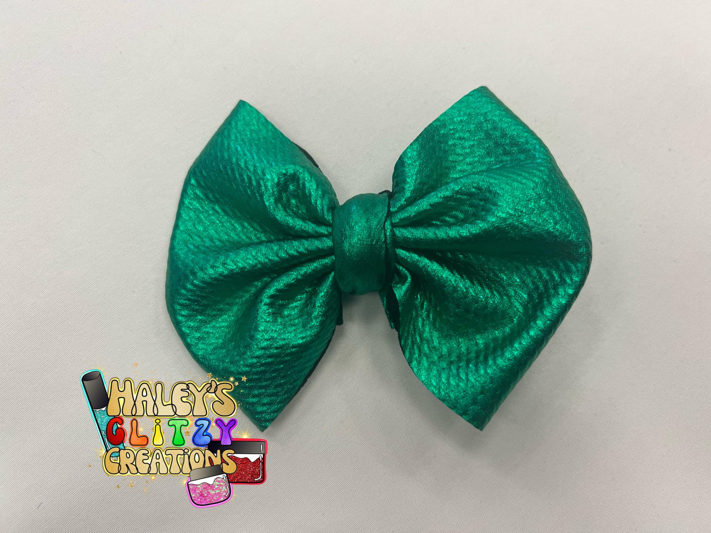 Green Metallic 5 Inch Bow