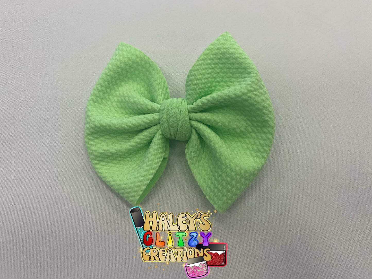 Light Green 5 Inch Bow