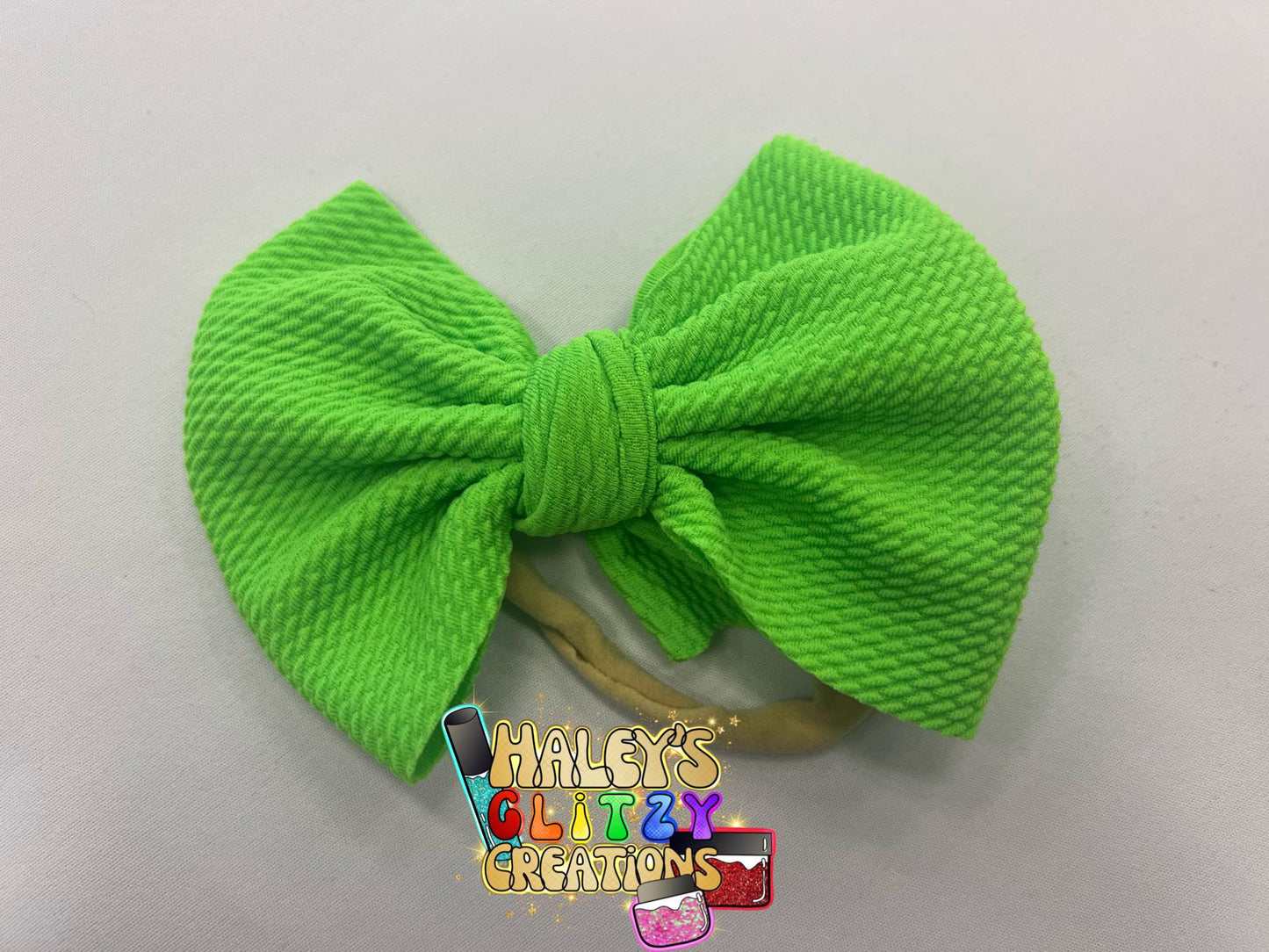 Lime Green 5 Inch Bow